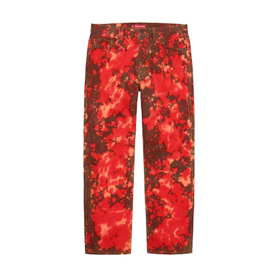 Supreme Regular Jean Bleached Red (FW21)