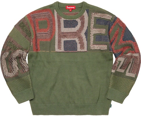 【XL】SUPREME Chenille Logo Sweater