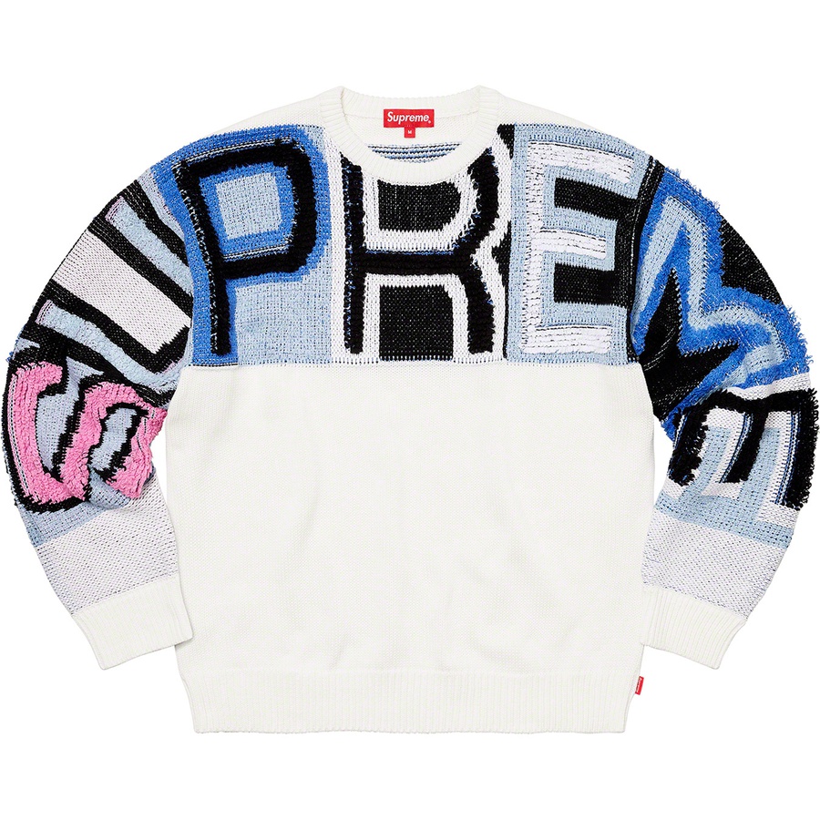 Buy Supreme Chenille Logo Sweater Putih (FW21)