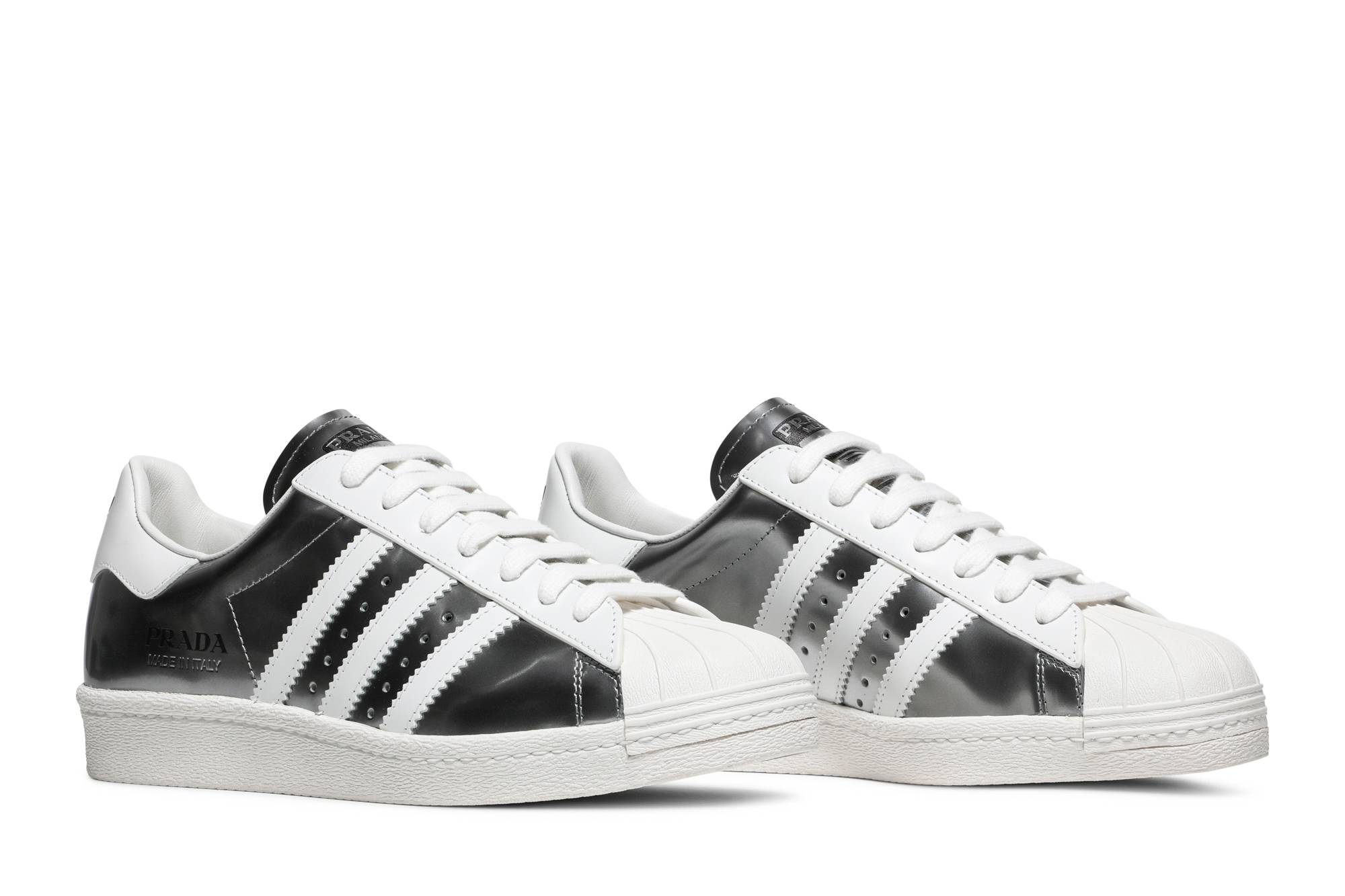 Cheap 프라다 x 아디다스 슈퍼스타 '실버 메탈릭' FX4546