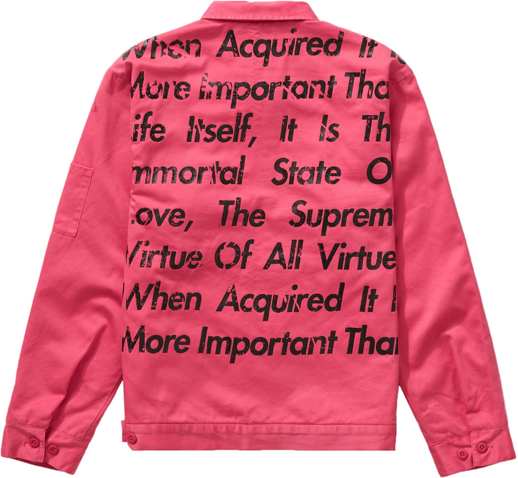 Supreme x JUNYA WATANABE x CDG MAN Printed Work Jacket Bright Pink ...