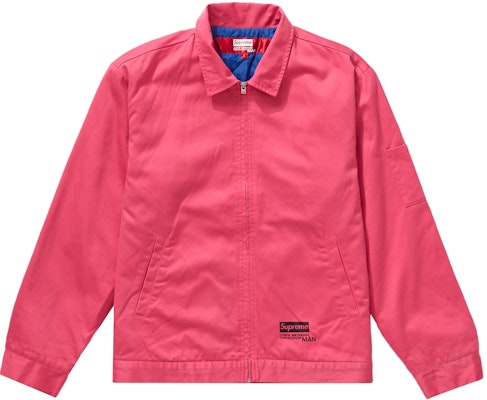 Supreme x JUNYA WATANABE x CDG MAN Printed Work Jacket Bright Pink 