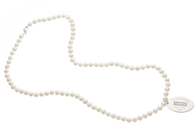 Supreme x Tiffany & Co. Return to Tiffany Oval Tag Pearl Necklace