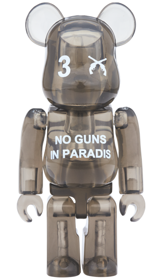 Bearbrick x 3. Paradis x Roarguns 100% u0026 400% Set 'Clear Black' - Novelship