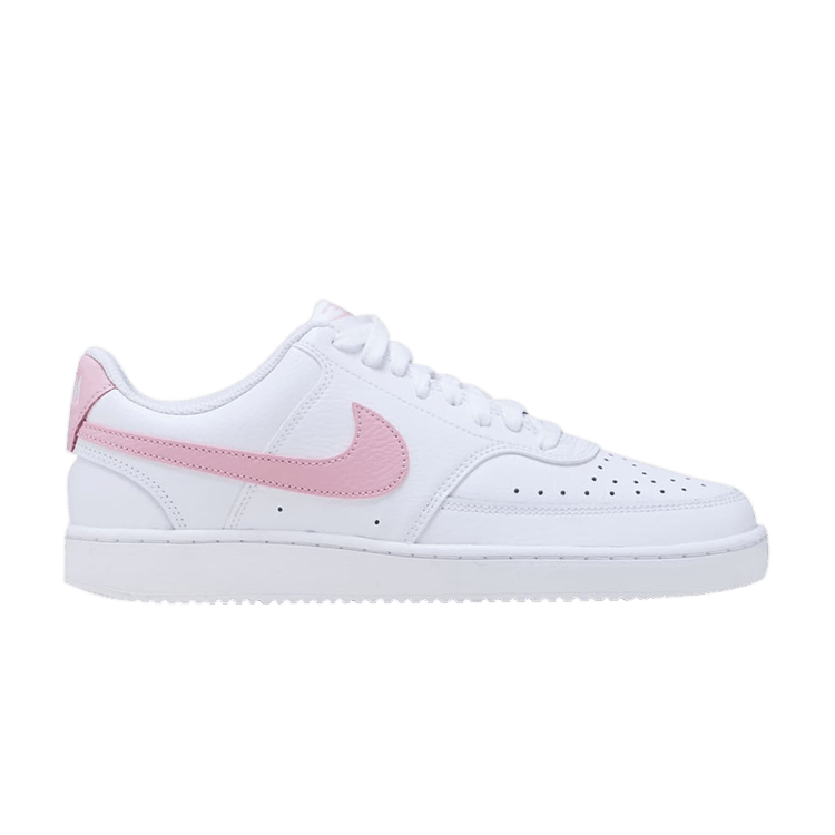 white and pink court vision trainers