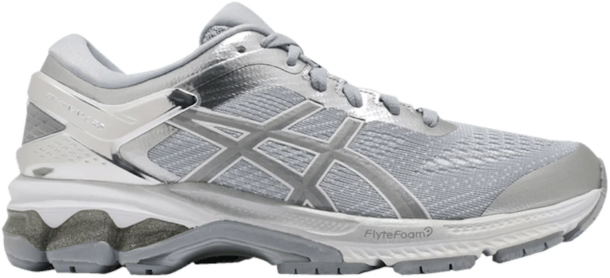 Asics gel-kayano 26 platinum womens piedmont gray/silver best sale