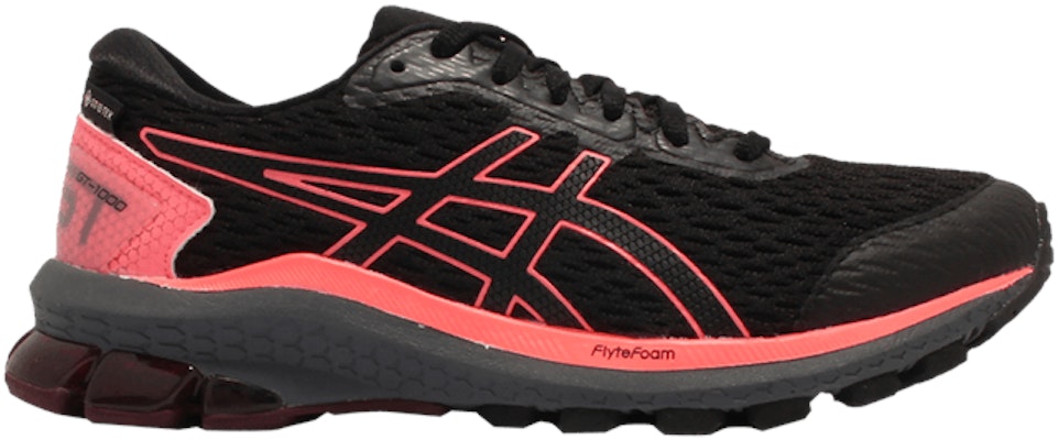 Women ASICS GT 1000 9 Gore Tex Black Orange 1012A765 002