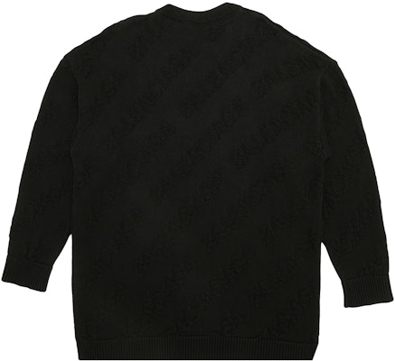 Balenciaga Logo Jacquard Sweater Black 599886 T3166 1000
