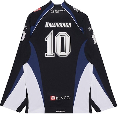 Balenciaga Long-Sleeve Hockey Shirt 'Black/Ink/White' Order Balenciaga Long-Sleeve Hockey Shirt 'Black/Ink/White'