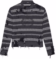 Balenciaga Wool Farisle Patch Sweater 'Grey/Multicolor' Balenciaga Wool Farisle Patch Sweater 'Grey/Multicolor'