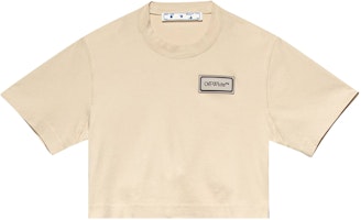 Off-White Logo Patch Cropped T-Shirt 'Grey/Black' Off-White Logo Patch Cropped T-Shirt 'Grey/Black'