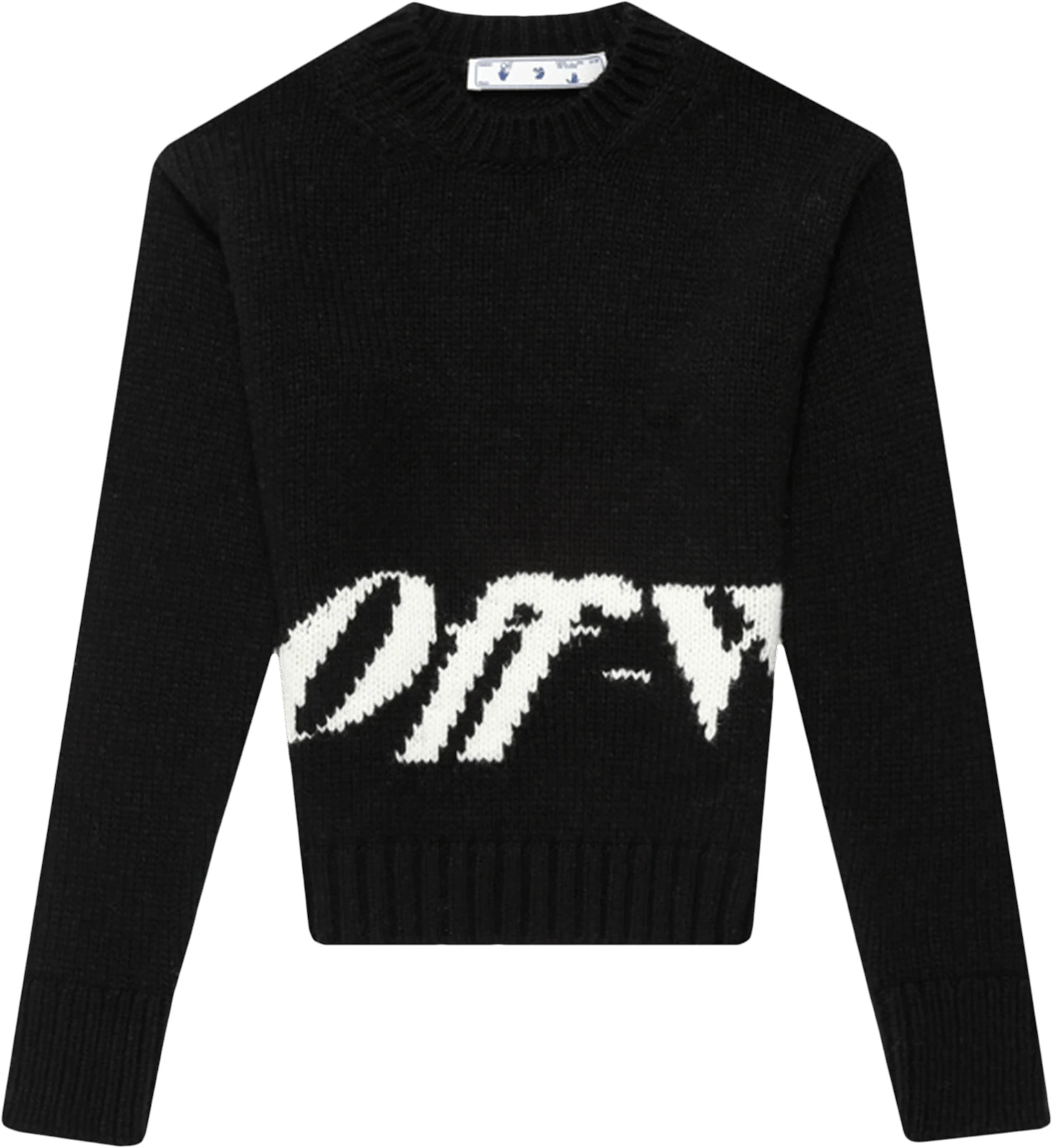off-white-intarsia-logo-crewneck-black-white