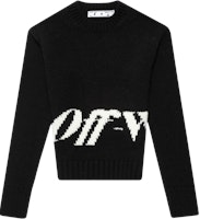 Off-White Intarsia Logo Crewneck 'Black/White' Off-White Intarsia Logo Crewneck 'Black/White'