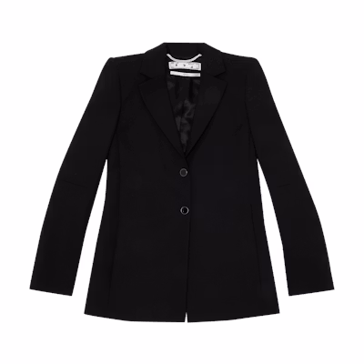 Off-White Shoulder Pad Logo Print Blazer 'Black'