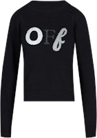 Off-White Logo Embroidery Crewneck 'Black/Dark Grey' Off-White Logo Embroidery Crewneck 'Black/Dark Grey'