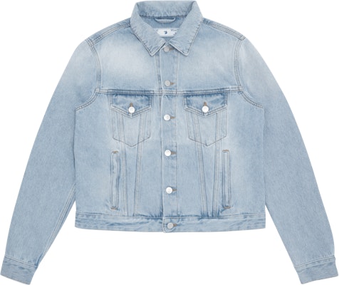 Off-White Arrow Long Denim Jacket 'Light Blue/Multicolor' Buy Off-White Arrow Long Denim Jacket 'Light Blue/Multicolor'