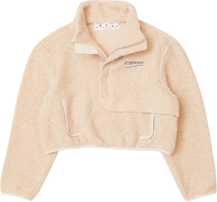 Off-White Athletic Teddy Jacket 'Beige' Buy Off-White Athletic Teddy Jacket 'Beige'