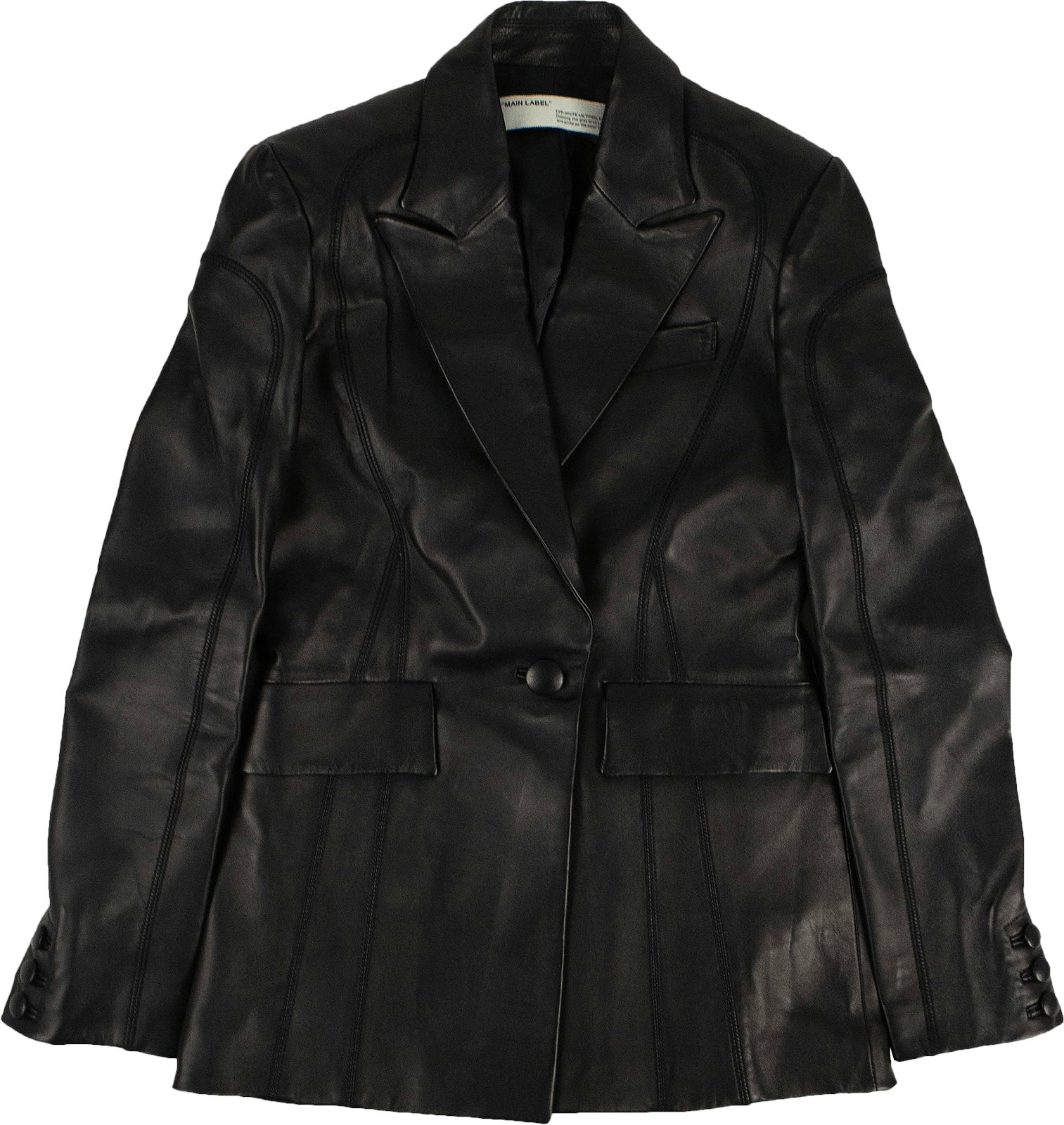 off-white-leather-logo-blazer-black