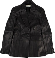 Off-White Leather Logo Blazer 'Black' Off-White Leather Logo Blazer 'Black'