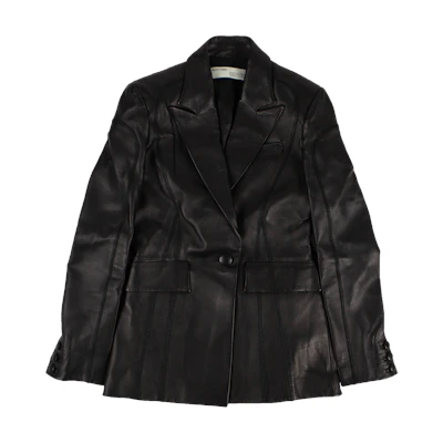 Off-White Leather Logo Blazer