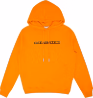 Off-White Underlined Logo Regular Hoodie 'Orange/Black' Off-White Underlined Logo Regular Hoodie 'Orange/Black'