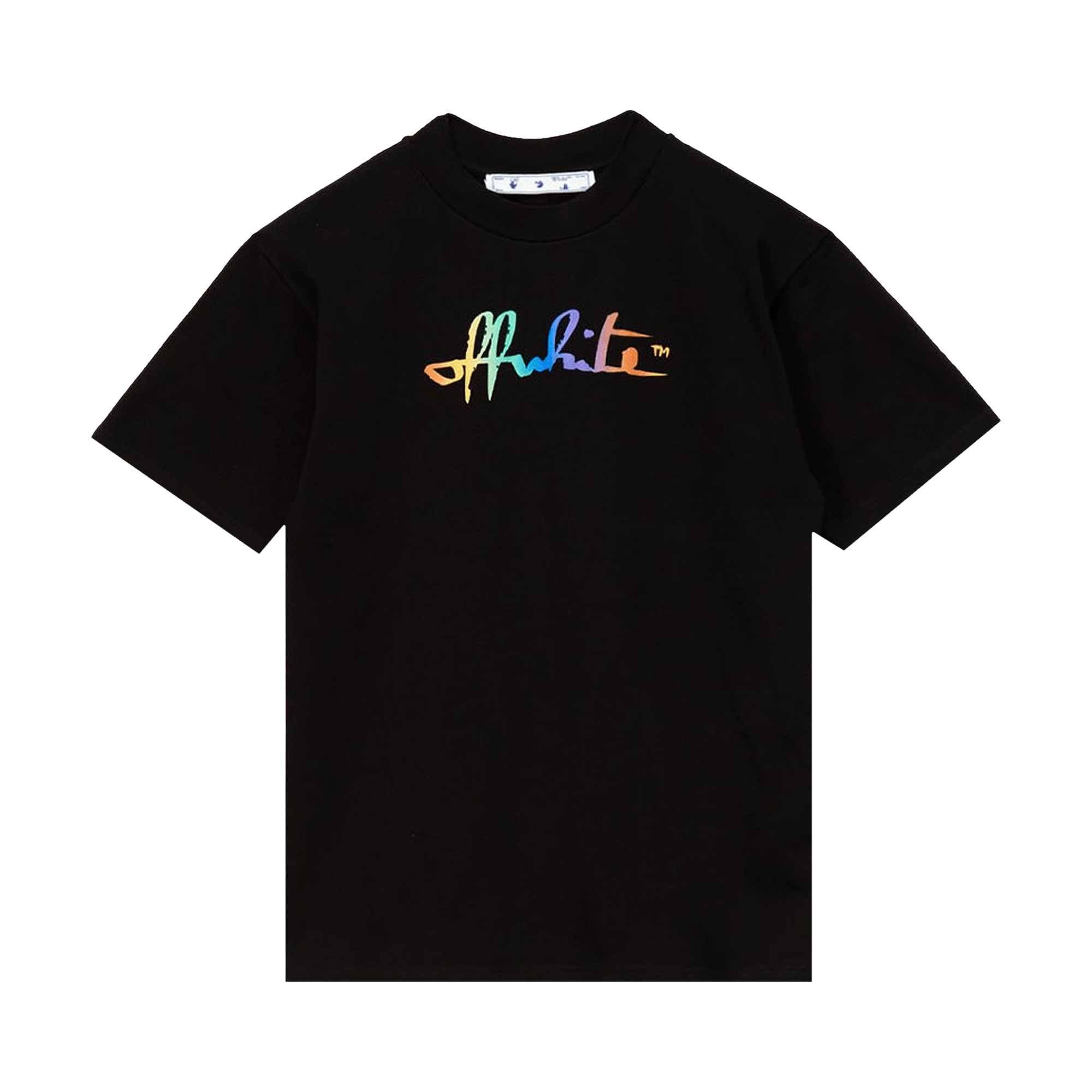 Buy Off-White 彩虹 Tomboy T恤 '黑色/多色' OWAA072R21JER0011084