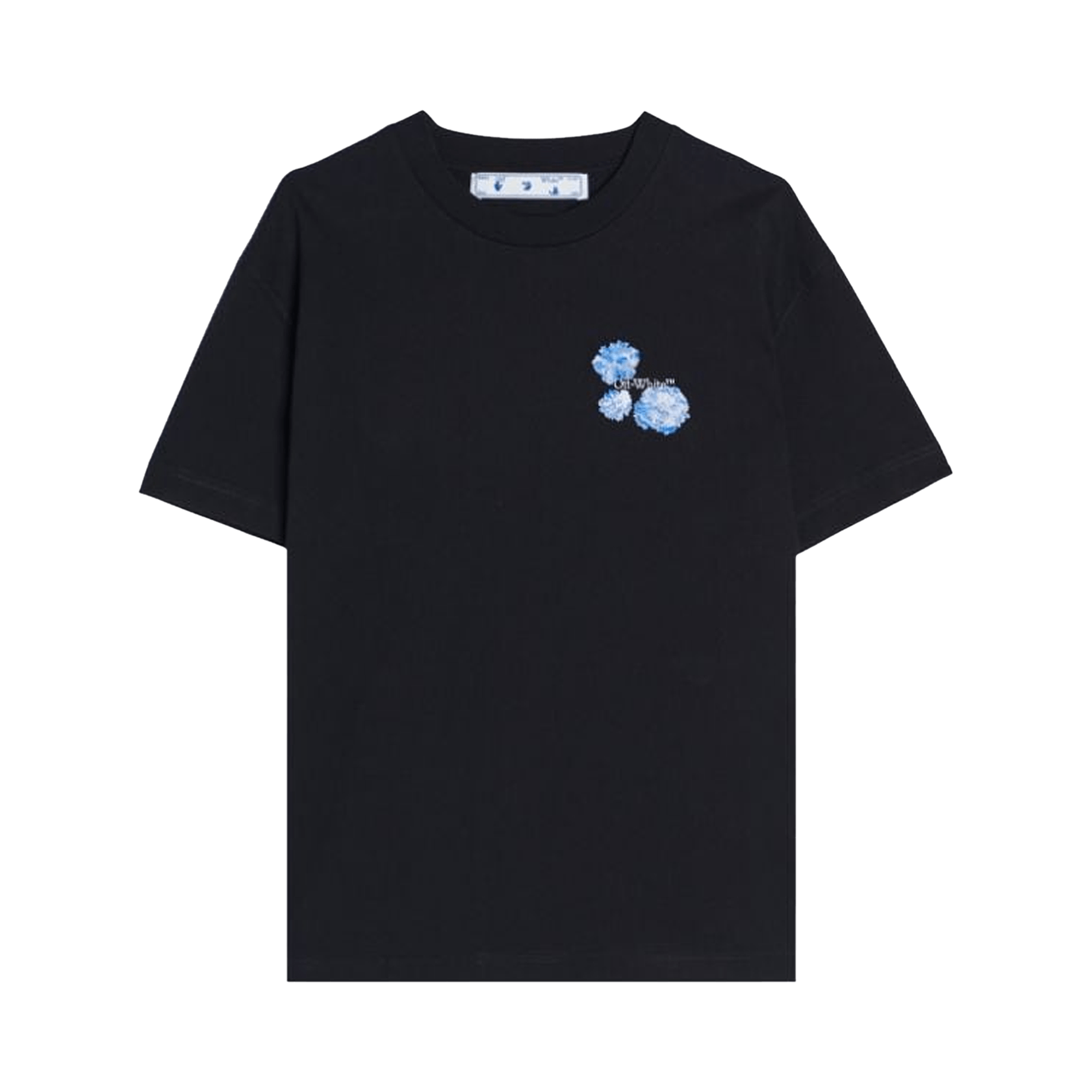 Buy Camiseta Off-White Floral Arroleg 'Negro/Azul' OWAA089F21JER0021045