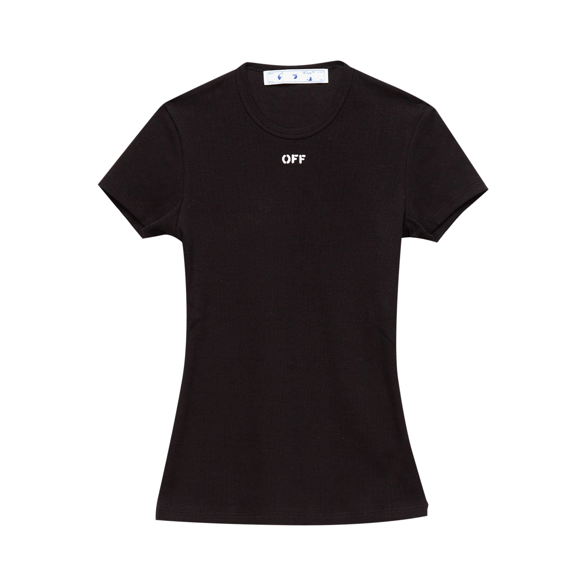 Buy Off-White リブTシャツ (黒/白) OWAA065R21JER0011001