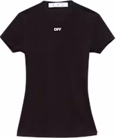 Off-White Basic Ribbed Tee 'Black/White' Off-White Basic Ribbed Tee 'Black/White'