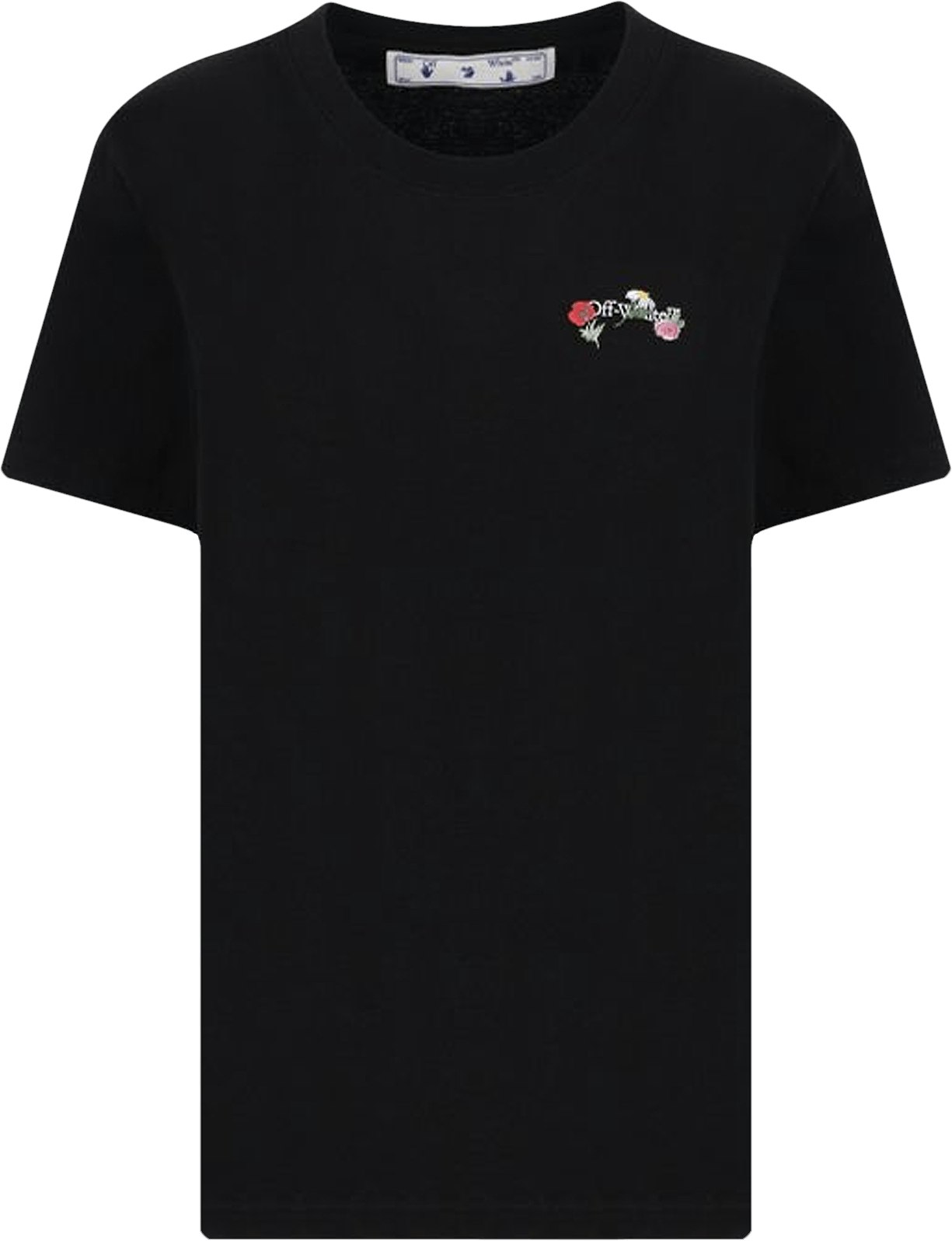off-white-embroidered-arrow-flowers-casual-tee-black-multicolor