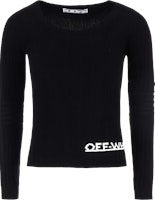 Off-White Rib Logo Scoop Neck 'Black/White' Off-White Rib Logo Scoop Neck 'Black/White'