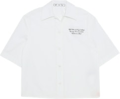 Off-White Popeline Baseball Shirt 'White/Black' Off-White Popeline Baseball Shirt 'White/Black'
