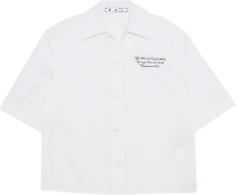 Off-White Popeline Baseball Shirt 'White/Black' Buy Off-White Popeline Baseball Shirt 'White/Black'