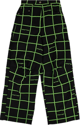 Off-White Checked Wide Leg Pants 'Black' Buy Off-White Checked Wide Leg Pants 'Black'