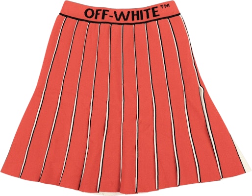 Off-White Pleated Mini Skirt 'Red/White' Buy Off-White Pleated Mini Skirt 'Red/White'