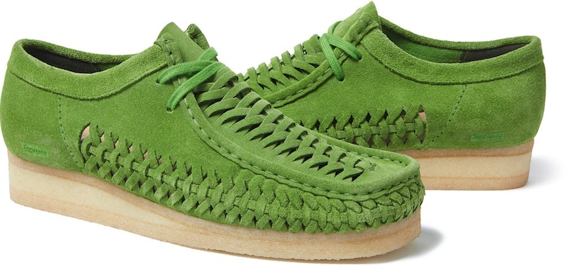 Supreme x Clarks Originals Woven Wallabee Green Novelship