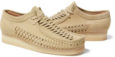 Supreme x Clarks Originals Woven Wallabee Pink - Novelship