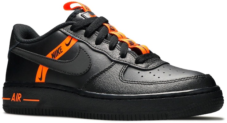 Nike Air Force 1 Lv8 Gs Ksa Black Total Orange