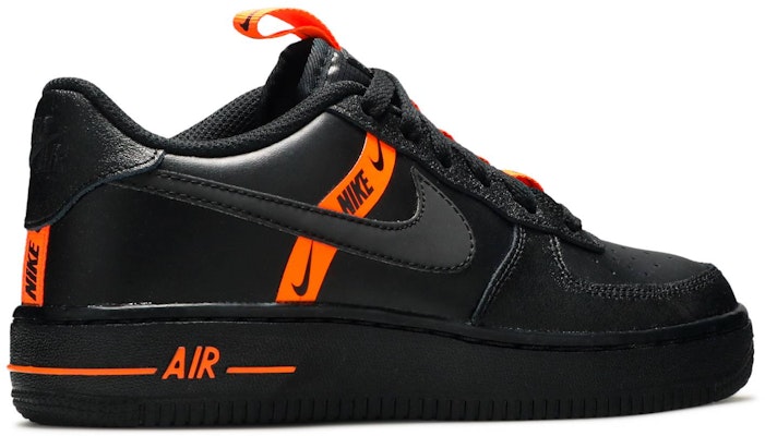 Nike Air Force 1 LV8 KSA Black/Total Orange Grade School Kids' Shoe -  Hibbett