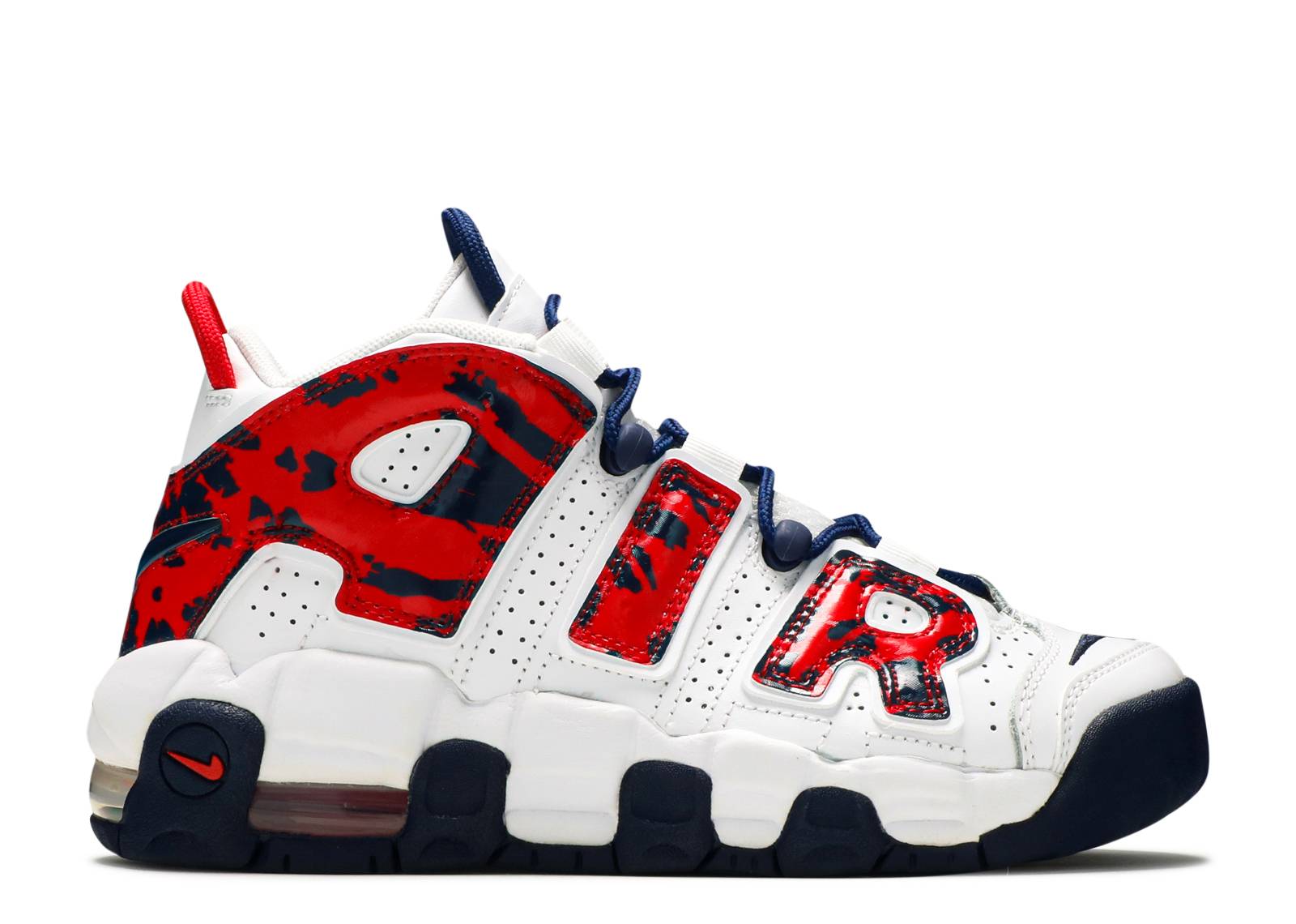 uptempo red navy camo