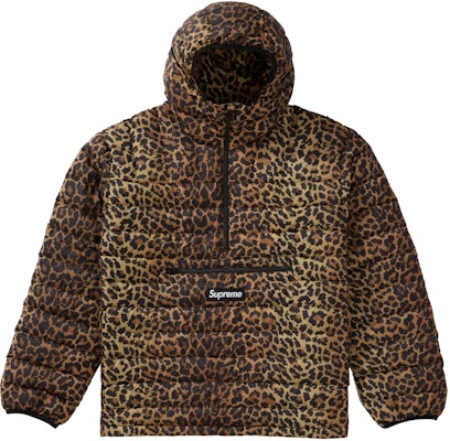 Supreme Micro Down Half Zip Hooded Pullover (FW21) Leopard - Novelship