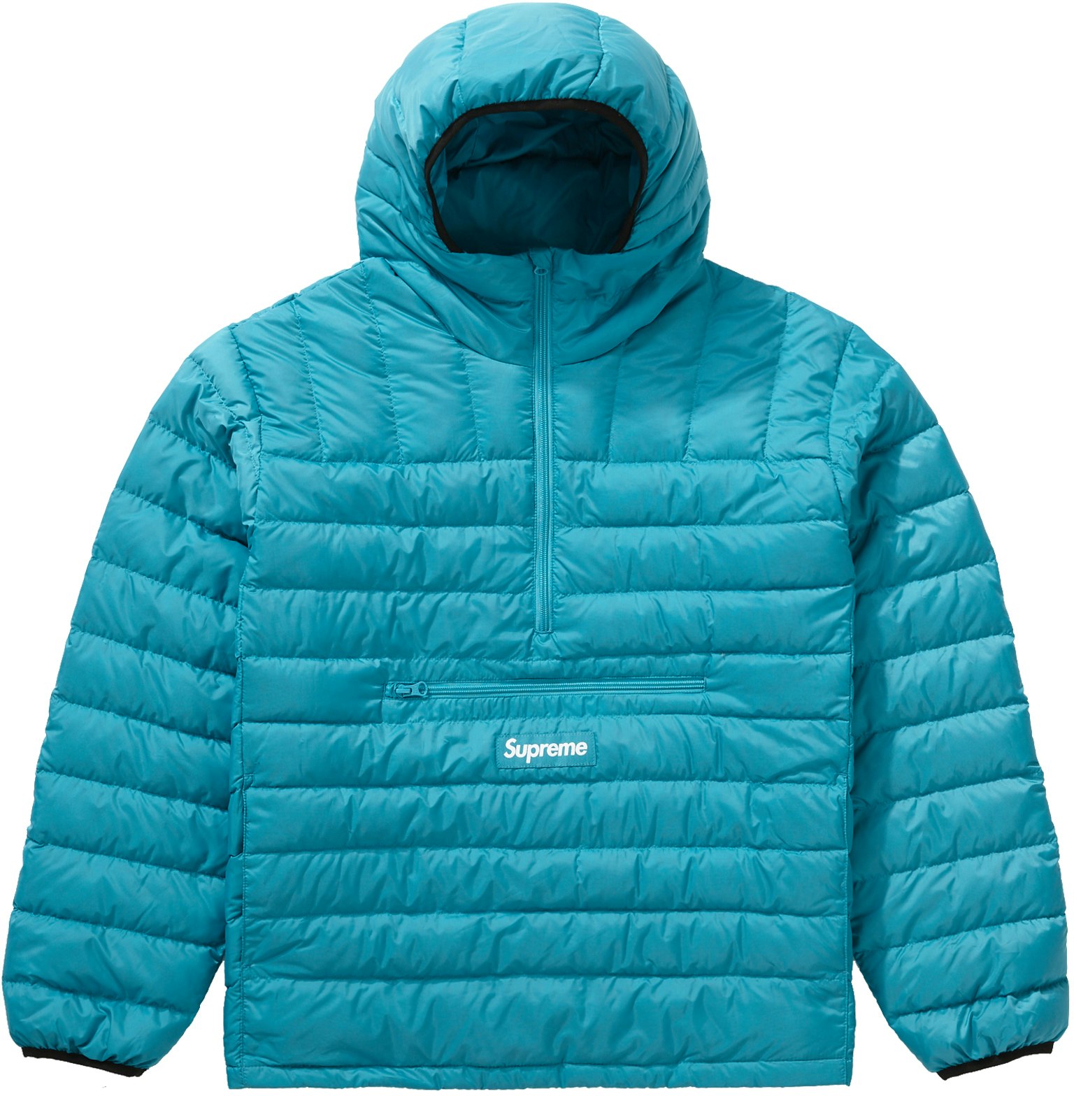 Supreme Micro Down Half Zip Hooded Pullover (FW21) Teal - Novelship