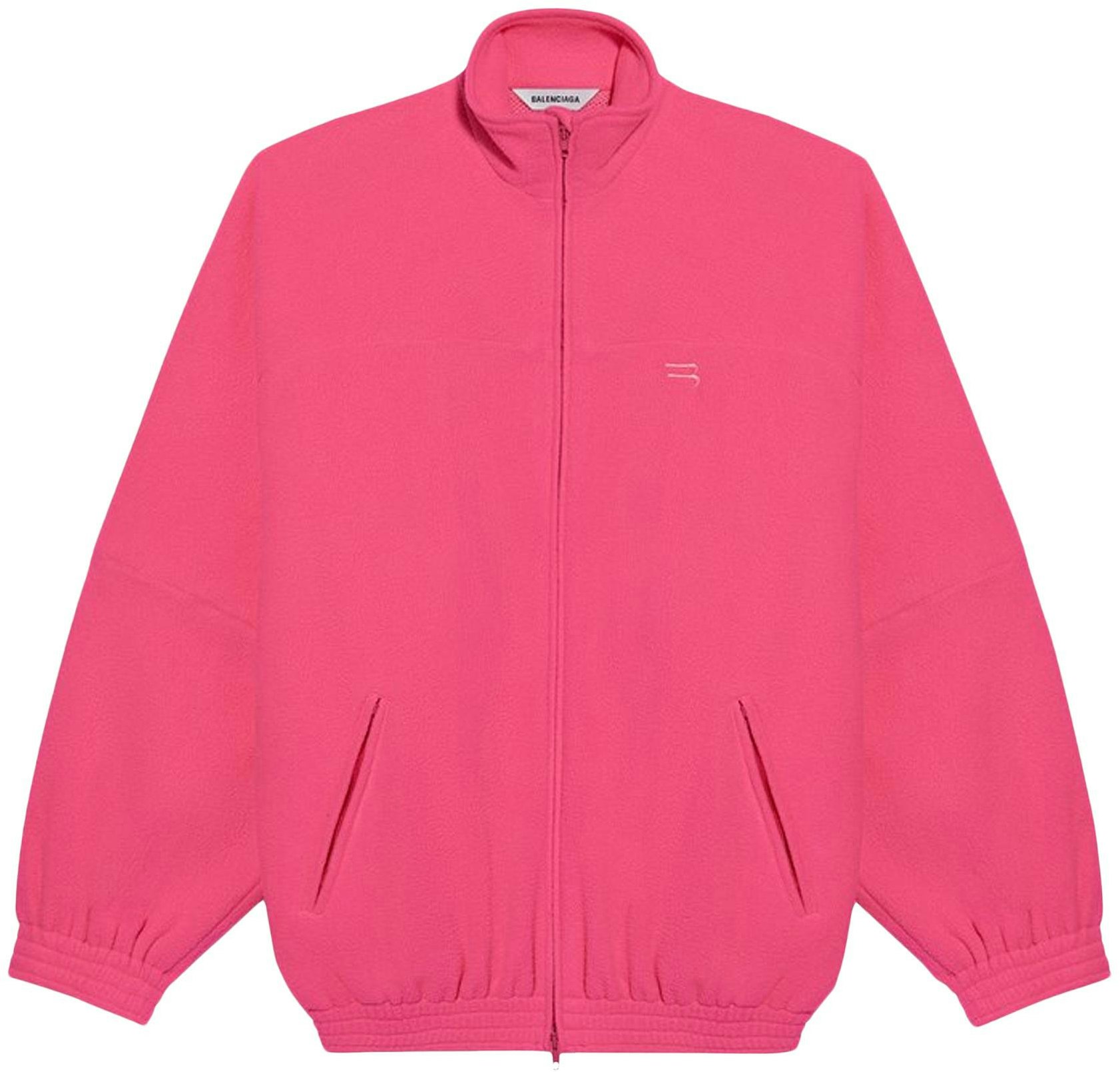 Balenciaga Double Brushed Fleece Tracksuit Jacket 'Fluo Pink' - 643053 ...