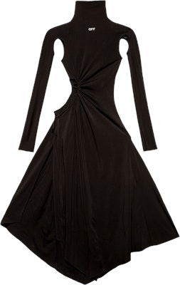 Off-White Plisse Panel Dress 'Black' Buy Off-White Plisse Panel Dress 'Black'