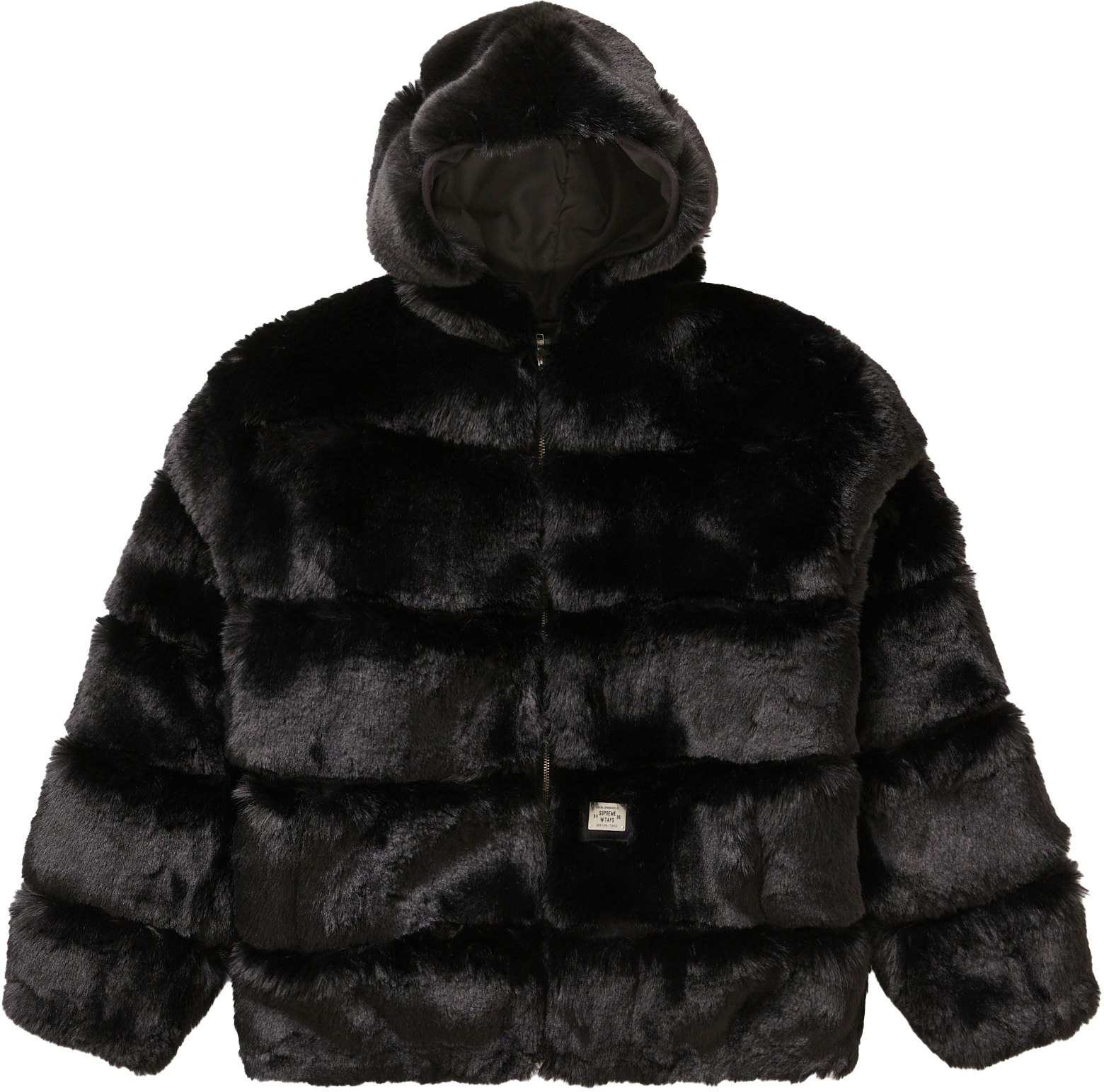 Supreme x WTAPS Faux Fur Hooded Jacket Black - Novelship