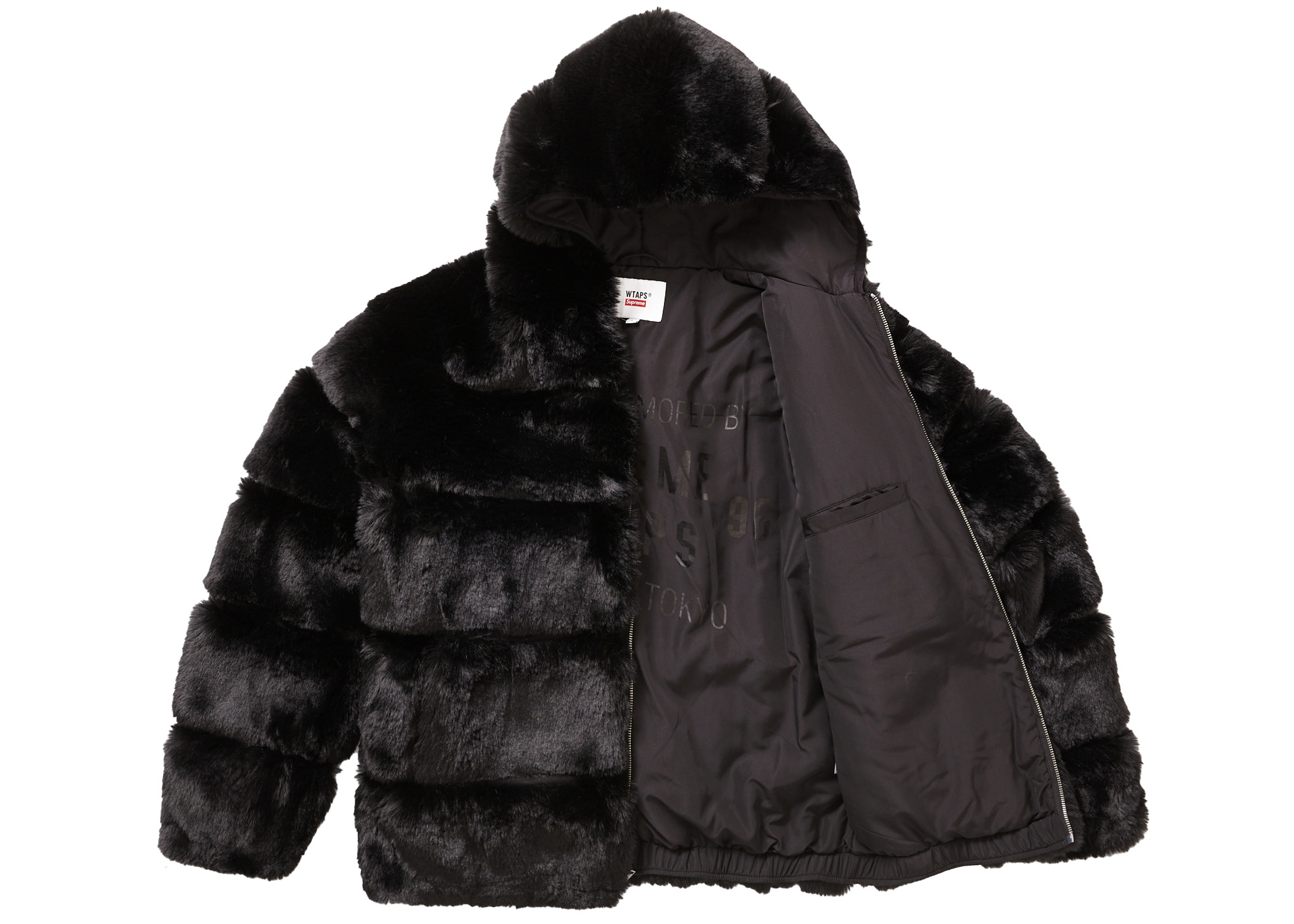 Buy Supreme x WTAPS Faux Fur Hooded Jacket Black - Novelship