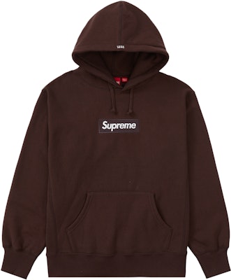 supreme box logo hooded dark brown M