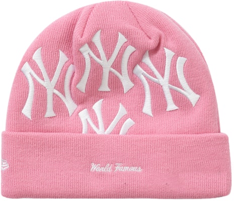 Supreme x New York Yankees x New Era Box Logo Beanie Pink - Novelship