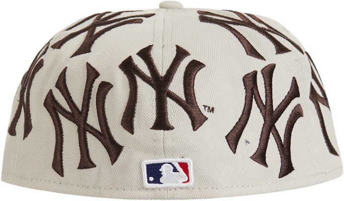 Supreme New York Yankees New Era Box Logo Beanie Tan