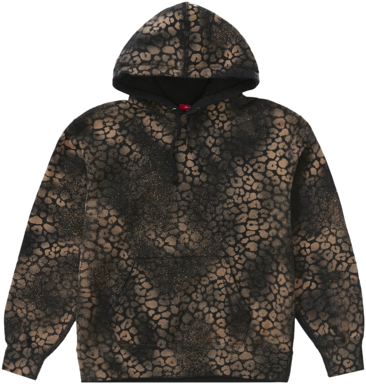 Supreme Bleached Leopard Hooded Sweatshirt Black - Novelship